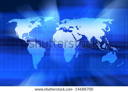 Graphic representation of world map