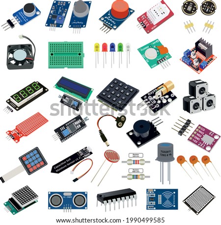 31 pieces sensor Module for Robot Project, sensor kit full, vector, For arduino 31 in 1 Sensors Modules Kit