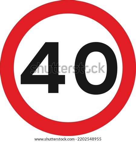 Maximum speed, The Highway Code Traffic Sign, Signs giving orders, Signs with red circles are mostly prohibitive. Plates below signs qualify their message.