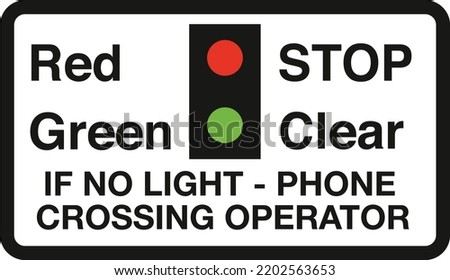 Image, Stock Photo Limited level crossing