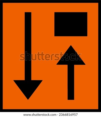 Temporary sign, Lane merges with oncoming traffic , Signs giving information, Special regulation, Road signs in Sweden