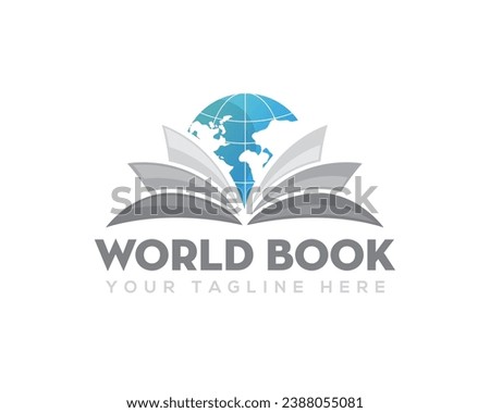 world book academic education logo icon symbol design template illustration inspiration