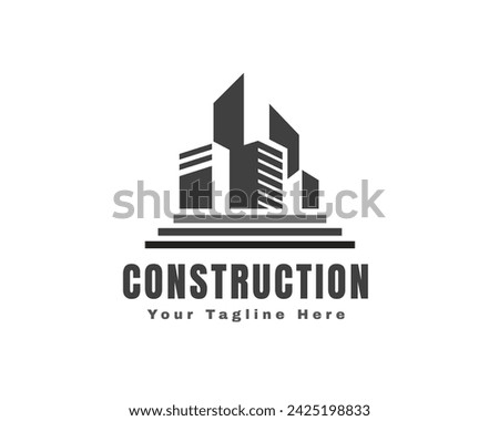 silhouette abstract building apartment logo icon symbol design template illustration inspiration