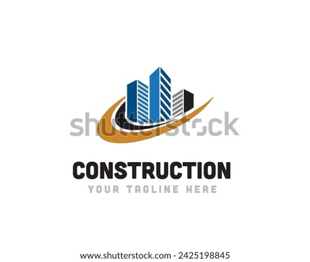 building apartment construction solution logo icon symbol design template illustration inspiration