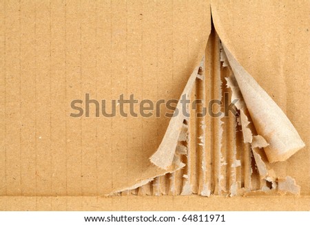 Ripped grungy cardboard background
