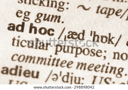 Definition of word ad hoc  in dictionary 商業照片 © 