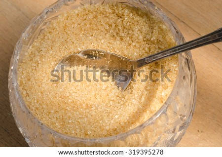 brown sugar in sugar bowl