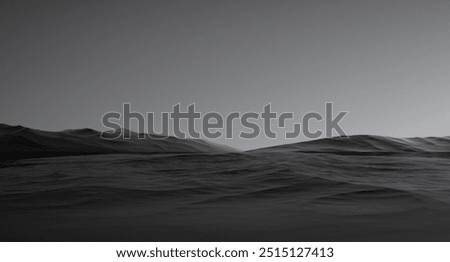 Image, Stock Photo Rippling sea with rocky coast in twilight