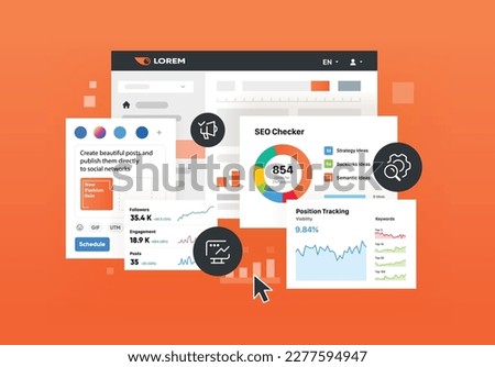 SEO tool. Platform used for keyword research and online ranking data, including metrics such as search volume and cost per click (CPC). Collects information about online keywords. Infographic
