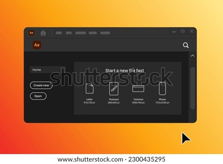 Start Creating a New Project Illustration. Getting Started in the Artist Program Interface. Make New File. Application for digital painter and graphic UX UI Designer. Choosing a picture file format. H