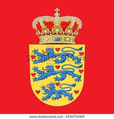 National Coat of arms of Denmark lesser state