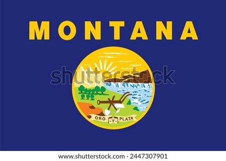 Montana flag - State of United States USA