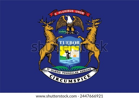 Michigan flag - State of United States USA