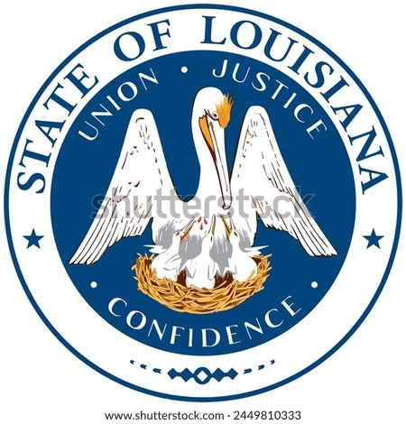 Louisiana Great Seal - State of United States USA