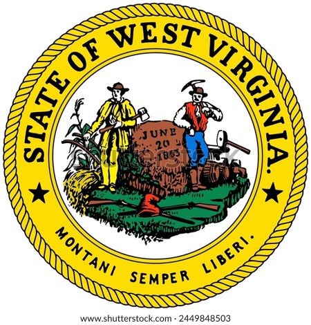 West Virginia Great Seal - State of United States USA