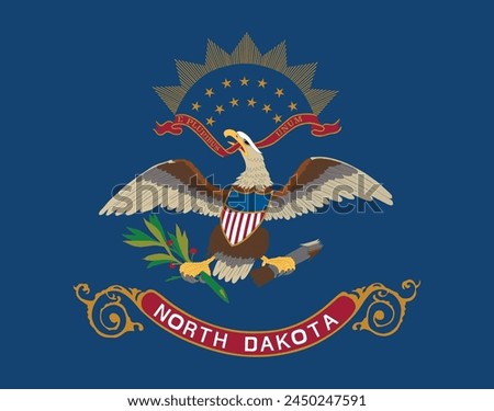 North Dakota flag - State of United States USA