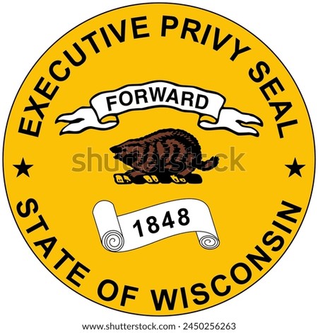 Wisconsin privy seal - State of United States USA