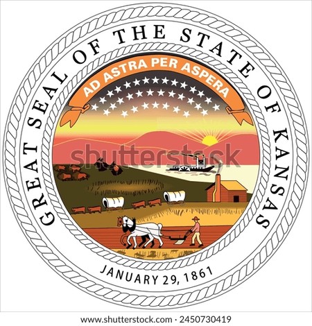 Kansas Great Seal - State of United States USA