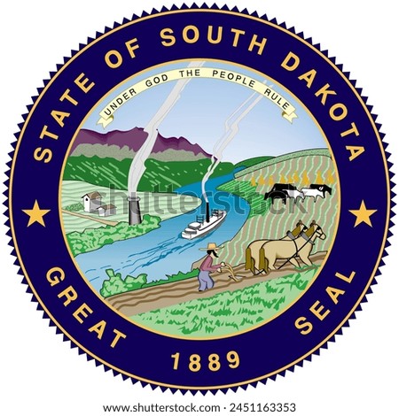 South Dakota Great Seal - State of United States USA