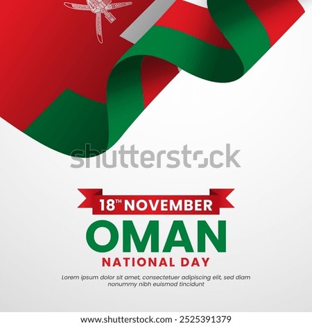 Oman national day November 18 square banner background