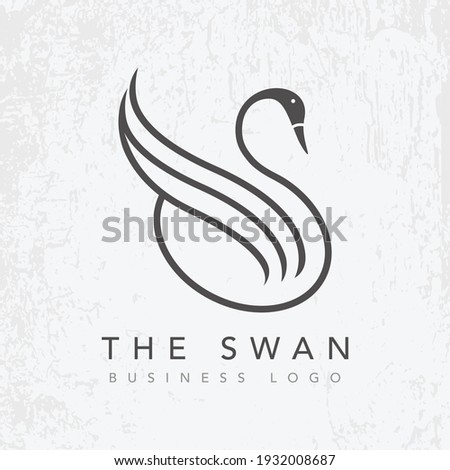 Simple and minimalist swan logo design for your business