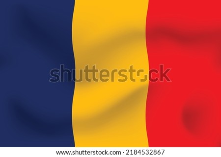 National flag of Chad. Realistic pictures flag