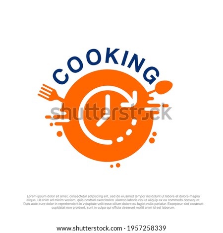 Cooking Class Design and cooking course logo, kitchen icons set. cooking classes at home logo. Fast Food Delivery logo template. fast cooking recipes logo design 