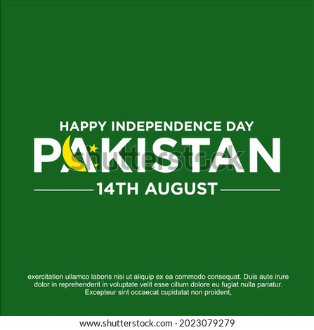 Pakistan independence day. Modern Pakistan independence day poster design. 14th August Pakistan day poster design. Pakistan Day post design. 