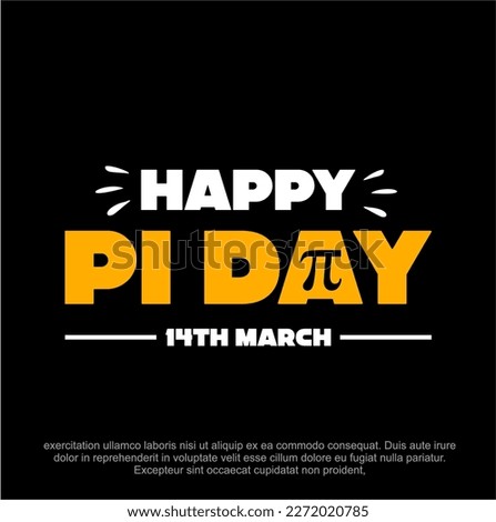 Happy Pi Day Design. Happy Pi Day vector Design template. International Pi Day poster design. 