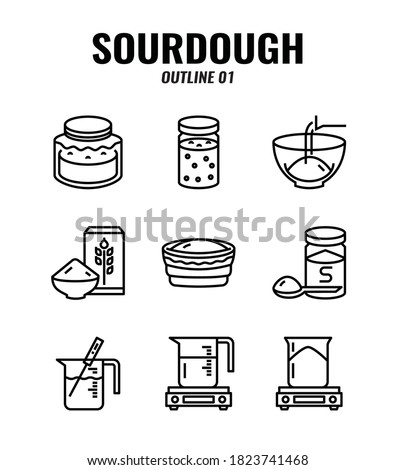 Similar – Image, Stock Photo Sourdough set to rise in a bowl, top view