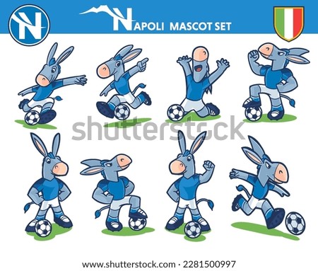 Napoli soccer team mascot set