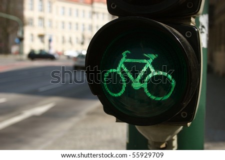 Similar – Image, Stock Photo Bicyclist with light at freezing cold dawn