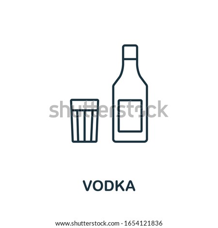 Vodka icon from russia collection. Simple line Vodka icon for templates, web design and infographics