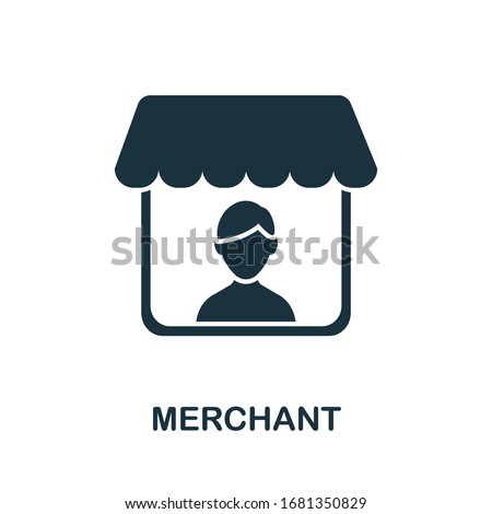 Merchant icon from affiliate marketing collection. Simple line Merchant icon for templates, web design and infographics