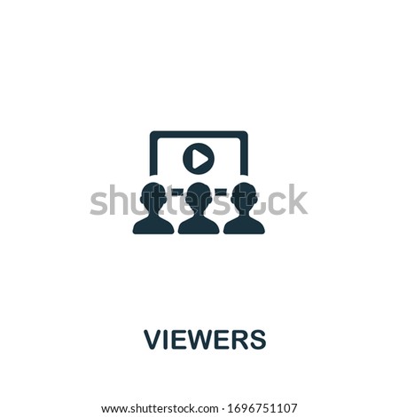 Viewers icon from streaming collection. Simple line Viewers icon for templates, web design and infographics Stock foto © 