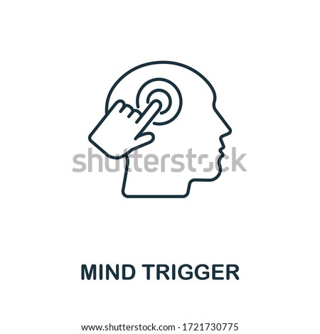 Mind Trigger icon from personality collection. Simple line Mind Trigger icon for templates, web design and infographics