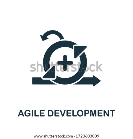 Agile Development icon from mobile app development collection. Simple line Agile Development icon for templates, web design and infographics