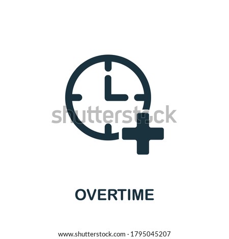 Overtime icon. Simple element from time management collection. Creative Overtime icon for web design, templates, infographics and more