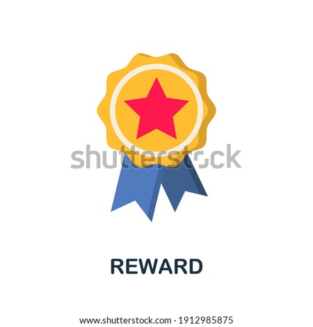 Reward flat icon. Color simple element from customer loyalty collection. Creative Reward icon for web design, templates, infographics and more