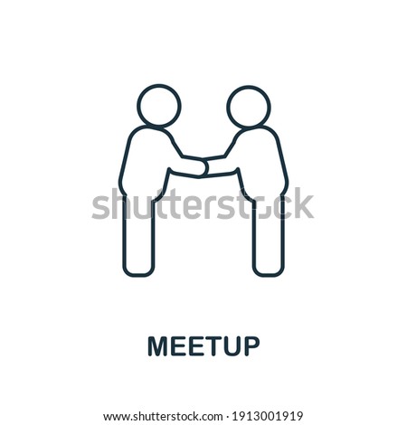 Meetup icon. Simple element from business management collection. Creative Meetup icon for web design, templates, infographics and more