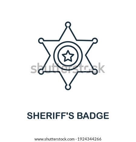 Sheriff'S Badge icon. Simple element from police collection. Creative Sheriff'S Badge icon for web design, templates, infographics and more