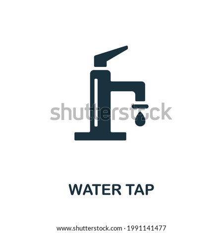 Water Tap icon. Monochrome simple element from housekeeping collection. Creative Water Tap icon for web design, templates, infographics and more