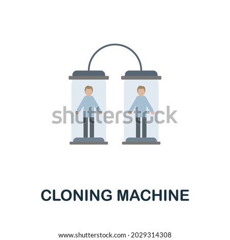 Cloning Machine flat icon. Colored sign from futurictic technology collection. Creative Cloning Machine icon illustration for web design, infographics and more
