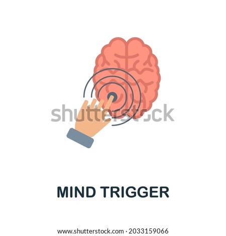 Mind Trigger flat icon. Colored sign from personality collection. Creative Mind Trigger icon illustration for web design, infographics and more