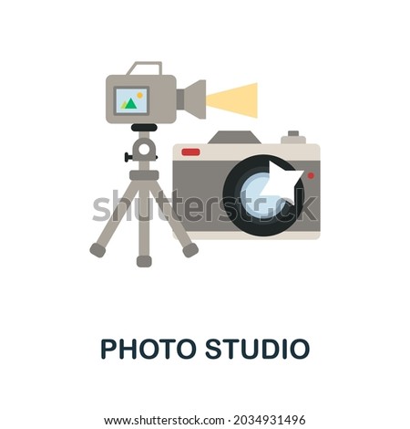 Photo Studio flat icon. Colored sign from small business collection. Creative Photo Studio icon illustration for web design, infographics and more