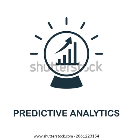 Predictive Analytics icon. Monochrome sign from customer relationship collection. Creative Predictive Analytics icon illustration for web design, infographics and more