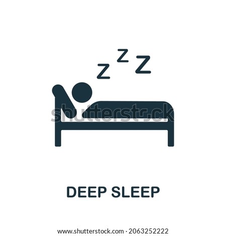 Deep Sleep icon. Monochrome sign from home rest collection. Creative Deep Sleep icon illustration for web design, infographics and more