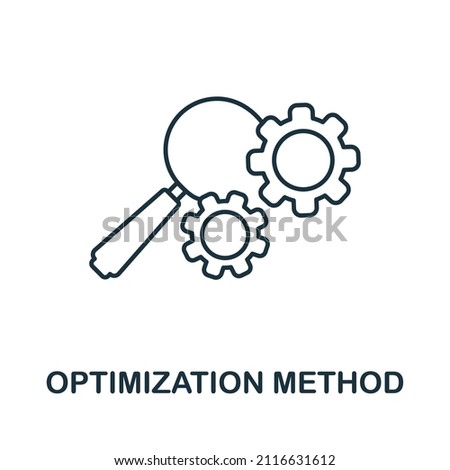 Optimization Method icon. Line element from production management collection. Linear Optimization Method icon sign for web design, infographics and more.