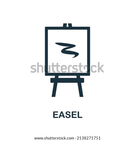 Easel icon. Monochrome simple Easel icon for templates, web design and infographics