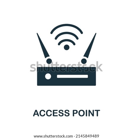 Access Point flat icon. Colored element sign from networking collection. Flat Access Point icon sign for web design, infographics and more.